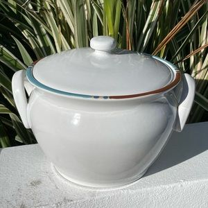 Vintage Dansk White Sand Soup Toureen with Lid Portugal
